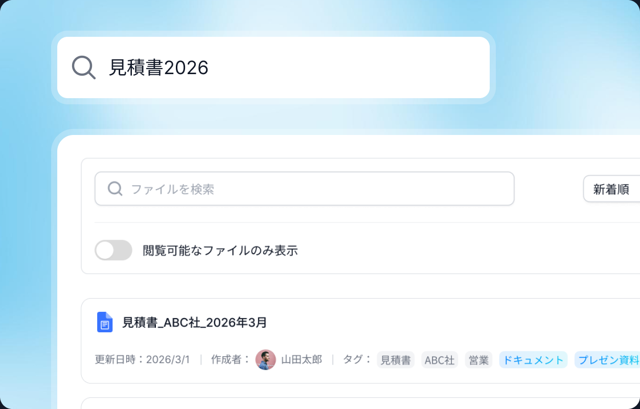 キャビネット内検索画面